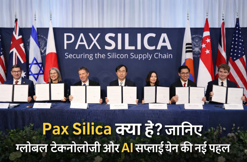 Pax Silica समझौते पर हस्ताक्षर करते वैश्विक नेता, AI और सेमीकंडक्टर सप्लाई चेन सुरक्षा पहल।