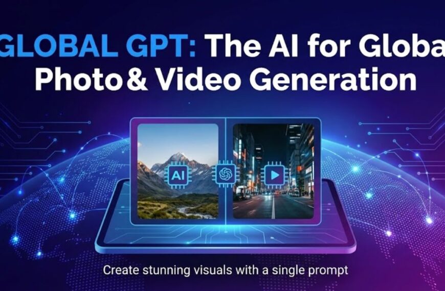 Global GPT AI platform for photo and video generation creating stunning visuals with a single prompt