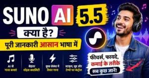 Suno AI 5.5 kya hai Hindi me – AI se gana banane ka tool, features, fayde aur earning guide 2026